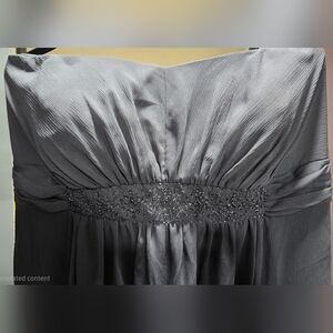 David's Bridal Charcoal Gown